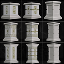 罗马柱方墩模具柱墩四方柱子模型柱脚水泥栏杆大墩子建筑模板塑料