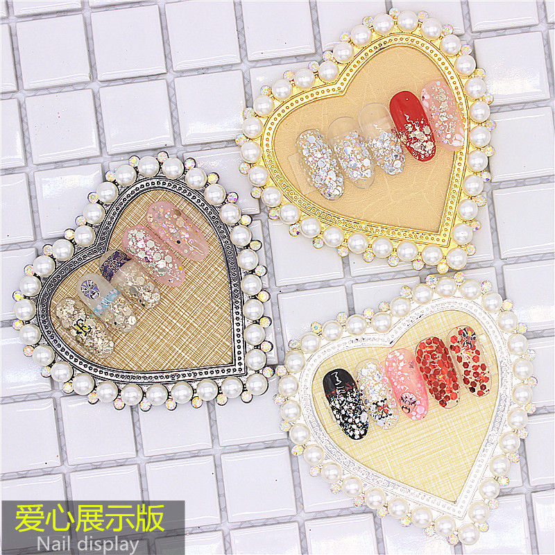 爱心日式金属相框展示架指甲饰品