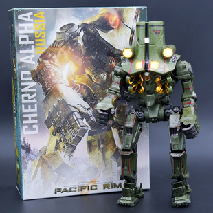 环太平洋 俄罗斯机甲 猎人切尔诺阿尔法发光关节可动人偶手办模型