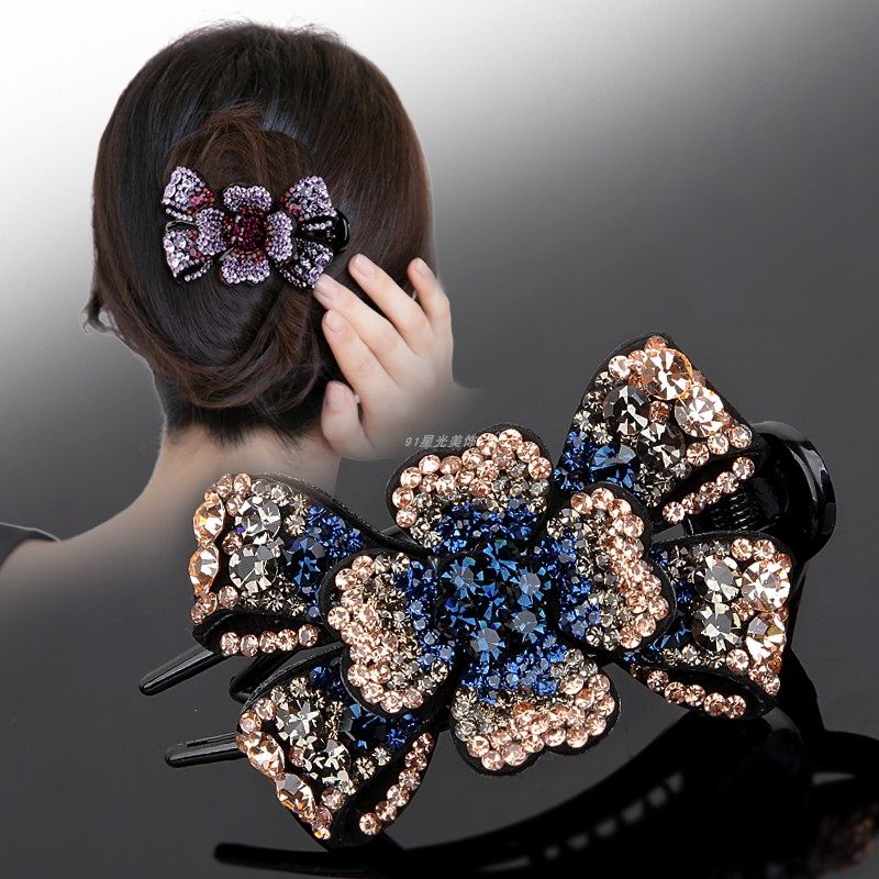 高端发夹2024新款蝴蝶结盘发鸭嘴夹后脑勺满钻包发抓夹妈妈三齿夹,饰品/流行首饰/时尚饰品新,发饰,淘宝优惠券,粉丝福利购,淘宝优惠卷