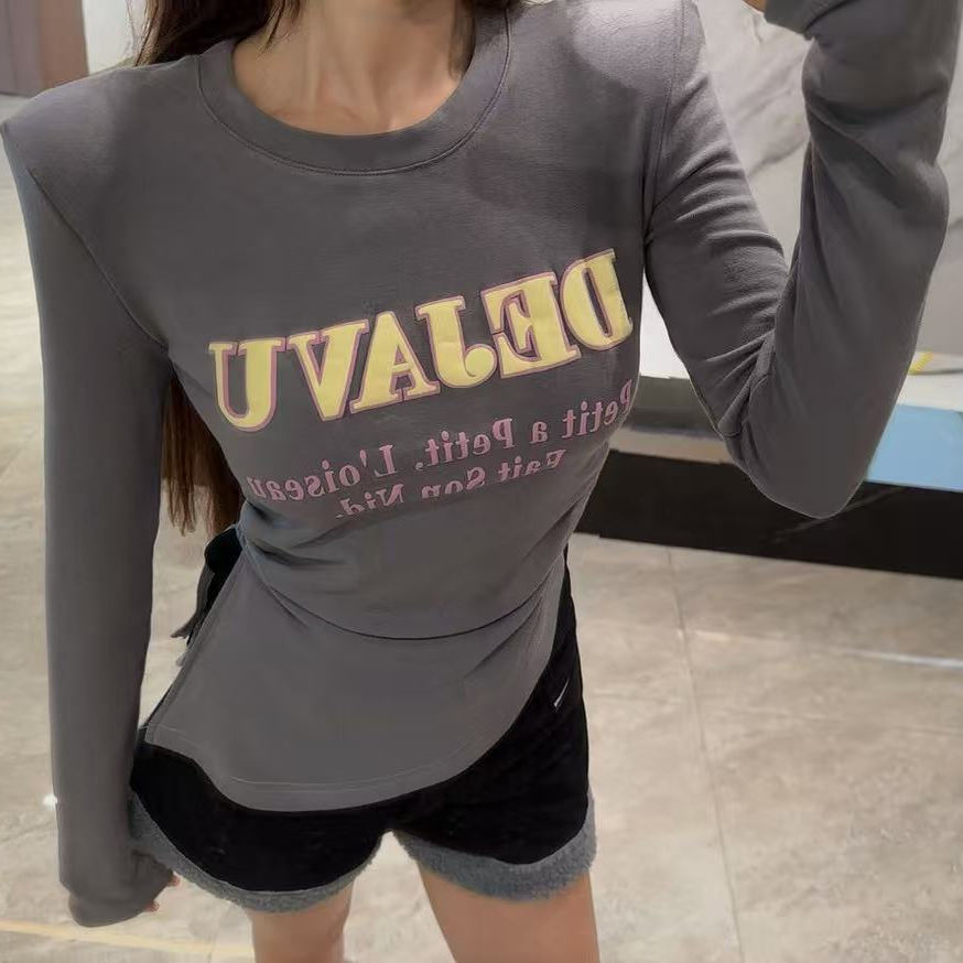 【曲线密码】原单订制重工发泡立体印花不规则褶皱上衣