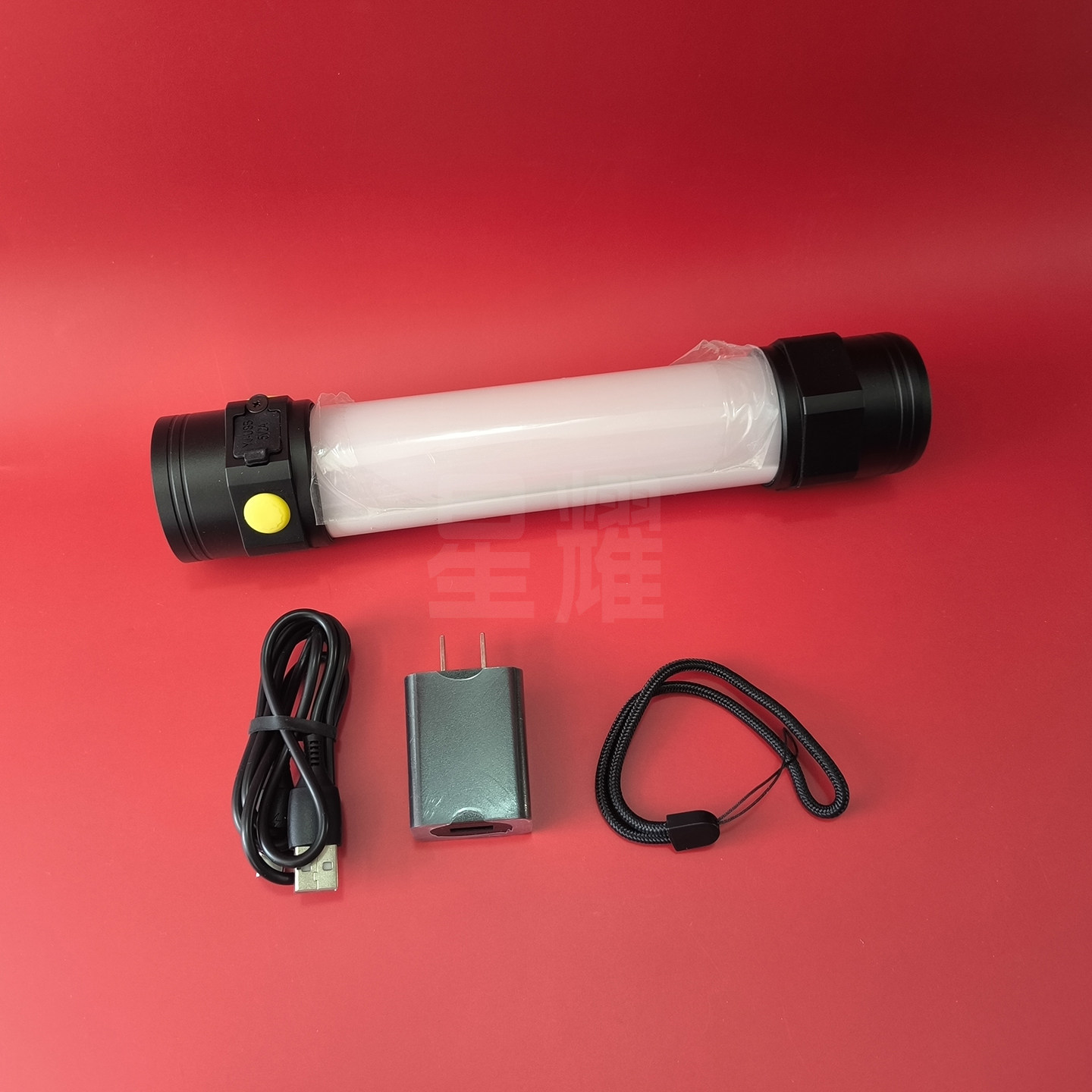 多功能检修工作灯FW6601LED磁吸红蓝警示Type-c充电电筒棒管驱蚊