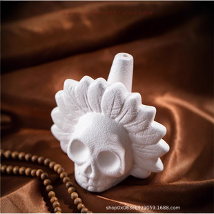 跨境爆款阿兹特克死亡之哨新奇万圣节骷髅头尖叫整蛊解压玩具哨