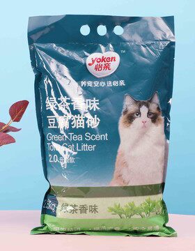 怡亲Yoken 绿茶豆腐猫砂2.5kg无粉尘 结团紧实6L可冲马桶