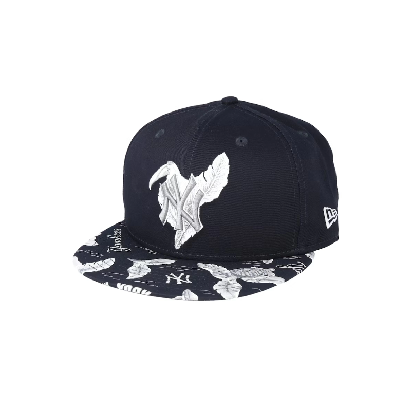 New Era 纽亦华 MLB NY洋基队天使羽翼系列 高顶可调节平沿帽藏青