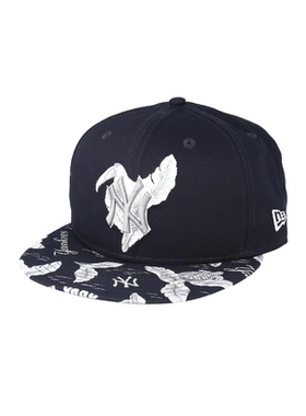 New Era 纽亦华 MLB NY洋基队天使羽翼系列 高顶可调节平沿帽藏青