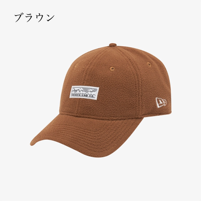 NEW ERA纽亦华日系logo系列浅摇粒绒弯檐棒球帽940帽可调节卡其色