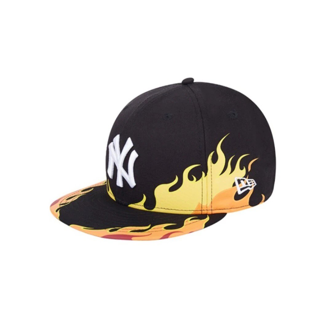 New Era x MLB 联名款纽约洋基队火焰燃烧系列男女同款情侣棒球帽
