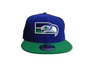 NewEra帽子硬顶鸭舌帽NFL橄榄球西雅图海鹰队棒球平沿帽潮流遮阳