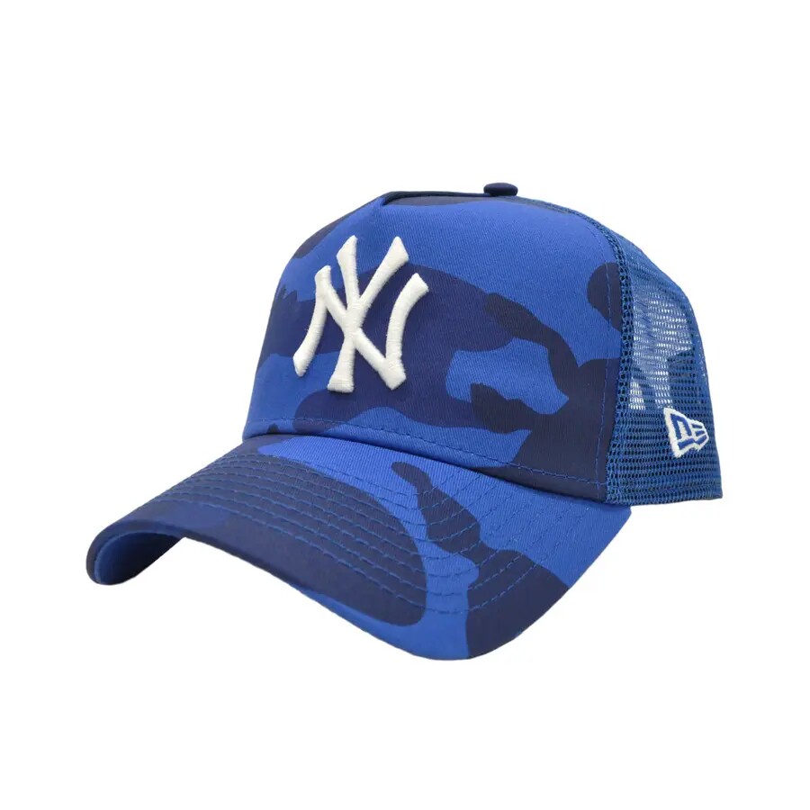 NEWERA纽亦华940男女MLB洋基NY海洋迷彩高顶网帽弯檐帽棒球帽