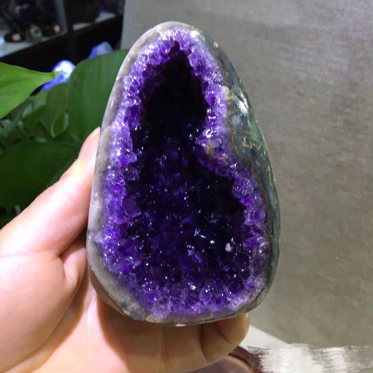 乌拉圭天然紫水晶簇洞摆件原矿石块小迷你水晶洞消磁摆件送礼