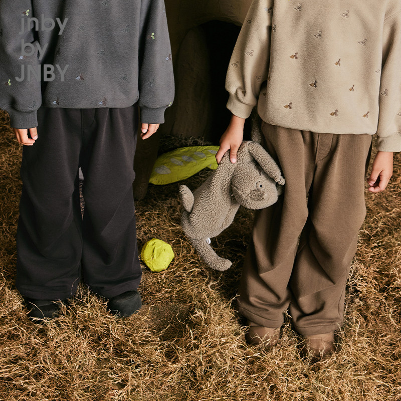 江南布衣童装棉毛圈布伞兵裤长裤宽松秋冬男女童儿童jnbybyjn