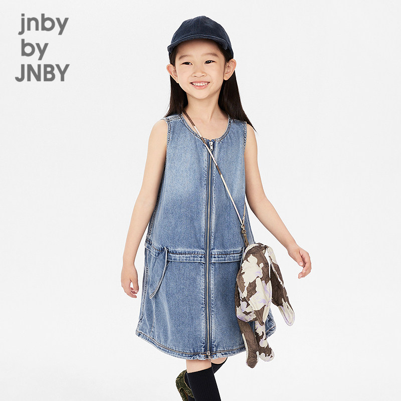 新款江南布衣童装牛仔无袖连衣裙26夏女童jnbybyjnby1Q5G1001H