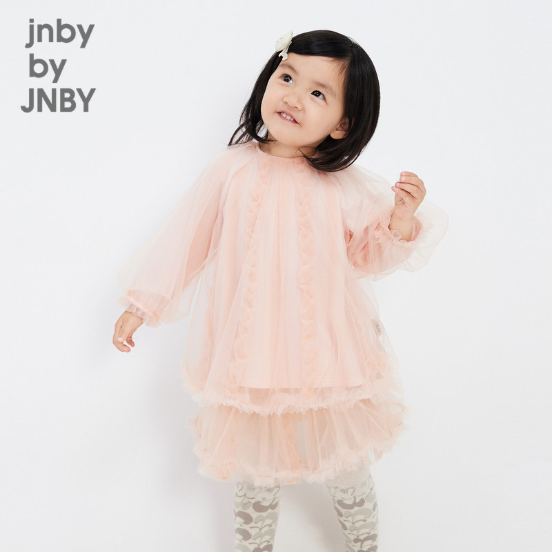 [江南布衣婴童]春秋长袖连衣裙网纱柔软不扎身女童婴儿jnbyby