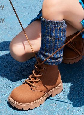 江南布衣童装鞋子加绒中筒靴纯色秋男女童jnbybyjnby6P9M10020