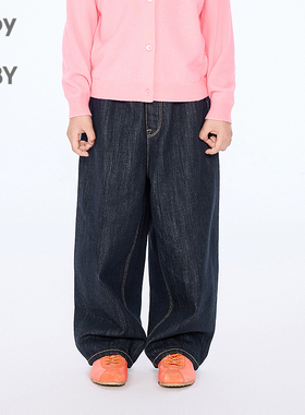 新款江南布衣童装牛仔长裤直筒裤25秋男女童jnbybyjnby1P9E11380