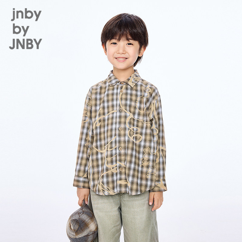 [秀场同款]新款江南布衣童装长袖衬衫灯芯绒25秋男女童jnbyb