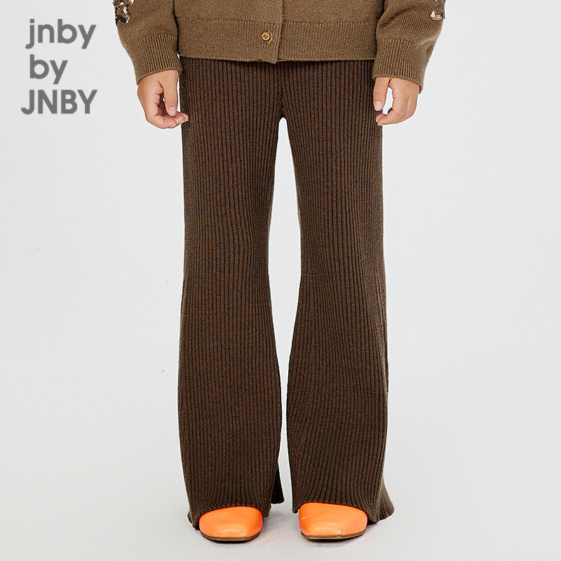 江南布衣童装绵羊毛混纺喇叭长裤可爱针织秋冬女童儿童jnbybyjnby