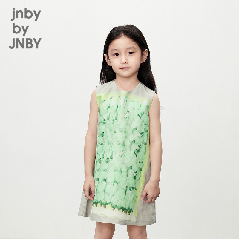 江南布衣童装环保无袖连衣裙中长款轻礼服夏女童儿童jnbybyjn