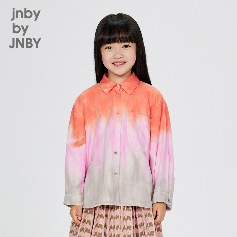 江南布衣童装棉扎染长袖衬衫洋气时髦秋冬男女童儿童jnbybyjnby