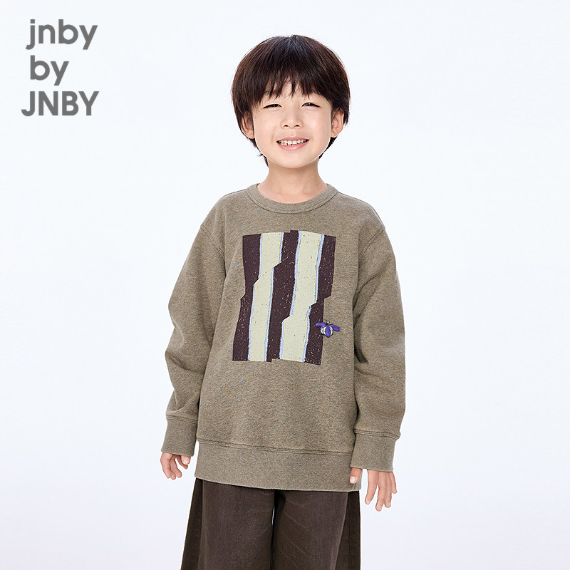 江南布衣童装宽松休闲套头卫衣简约大方时尚秋男女童jnbybyjnby