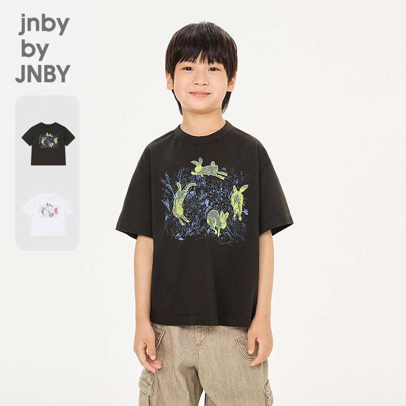 【季末折扣】新款江南布衣童装短袖T恤宽松26春男女童jnbybyjnby