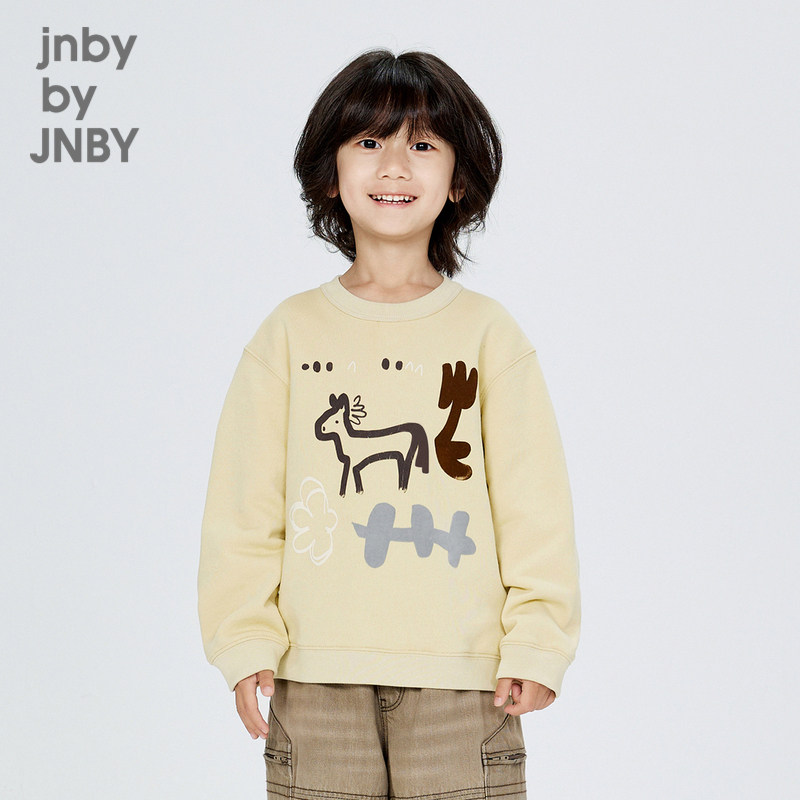 江南布衣童装棉毛圈布套头卫衣小马秋冬男女童儿童jnbybyjnb