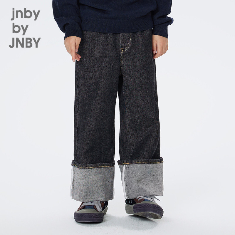 江南布衣童装棉麻直筒裤牛仔长裤休闲秋冬男女童儿童jnbybyjn