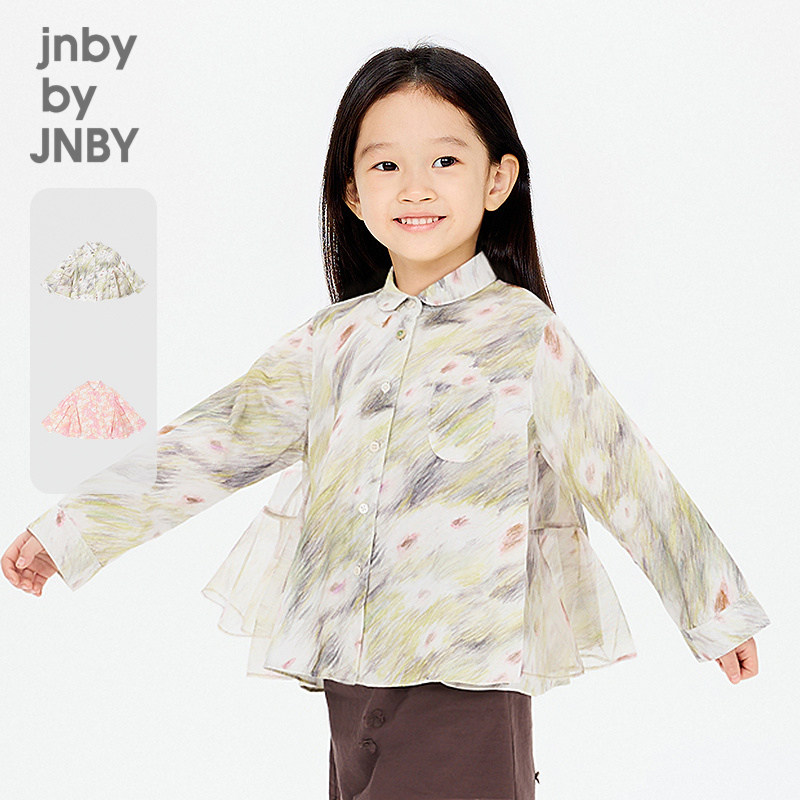 新款江南布衣童装全棉灯芯绒衬衫A型26春女童jnbybyjnby