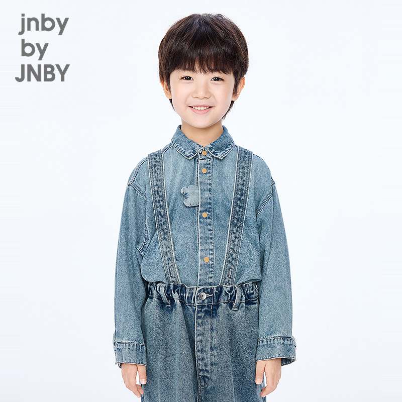 [秀场同款]新款江南布衣童装长袖牛仔衬衫25秋男女童jnbyby