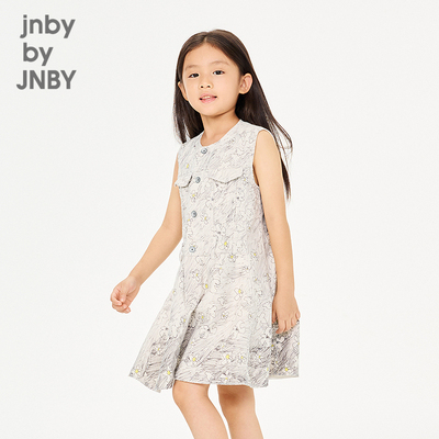 江南布衣童装牛仔无袖连衣裙