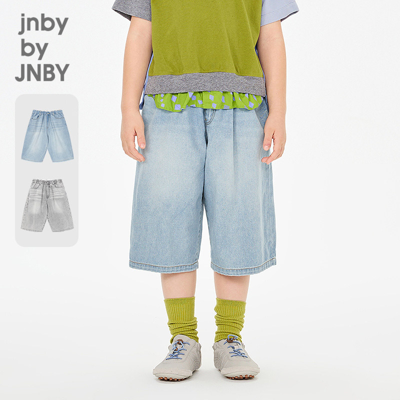 【季末折扣】江南布衣童装牛仔直筒中裤26夏男女童jnbybyjnby