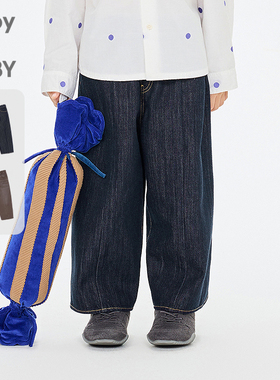 新款江南布衣童装牛仔九分裤阔腿26春男女童jnbybyjnby1Q1E13240