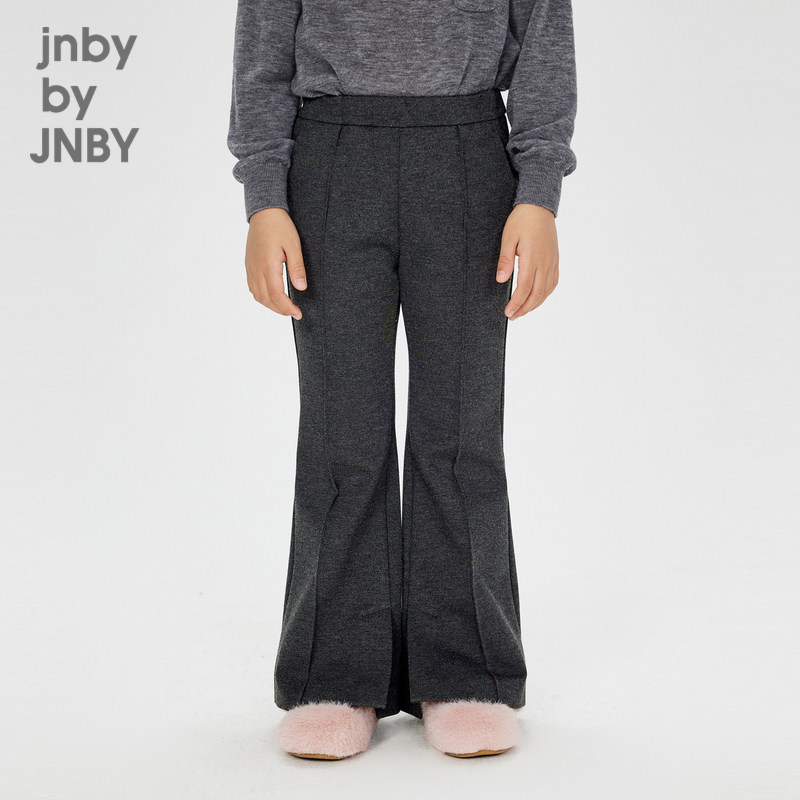 江南布衣童装罗马布修身喇叭裤长裤运动秋冬女童儿童jnbybyjn