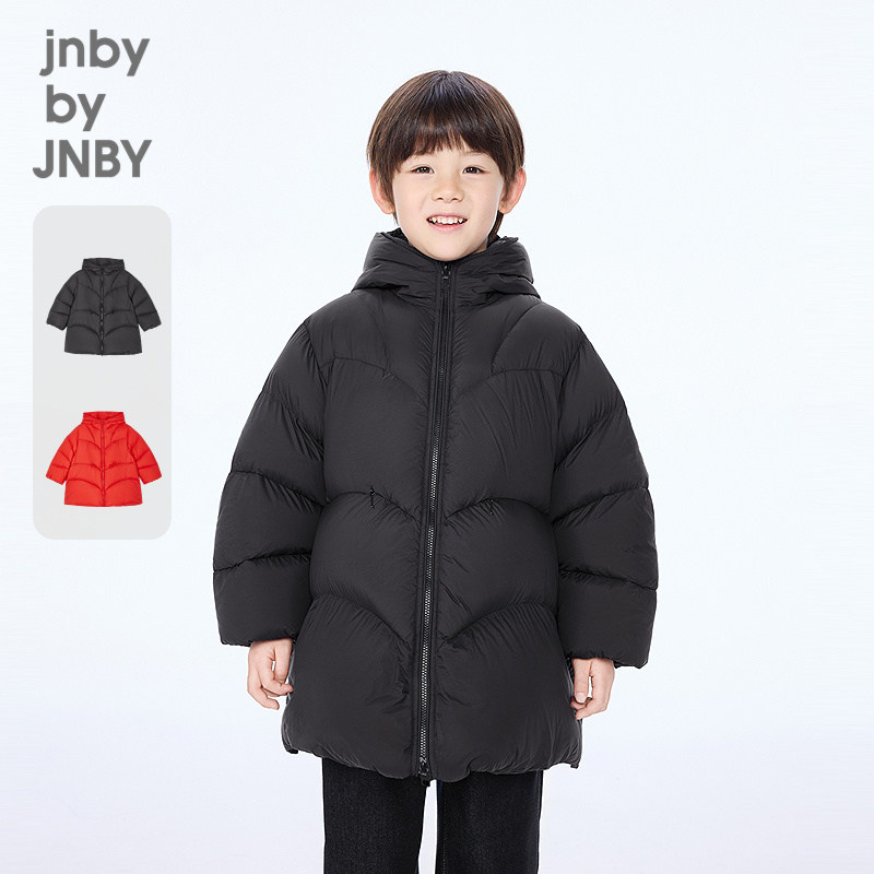 [95白鹅绒]江南布衣童装时尚羽绒服中长款鹅绒冬男女童jnbybyjnby