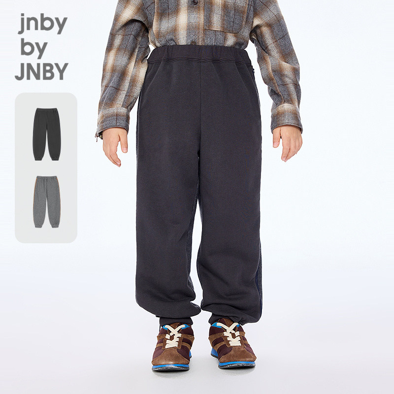 江南布衣童装休闲简约长裤束脚裤宽松秋男女童jnbybyjnby