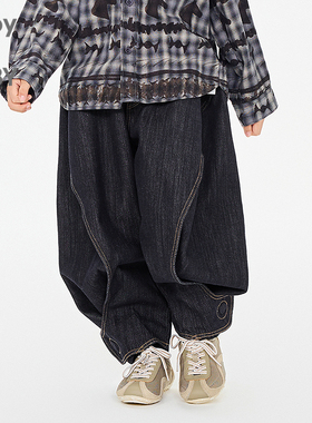 新款江南布衣童装牛仔长裤锥形裤26春男女童jnbybyjnby1Q1E12680