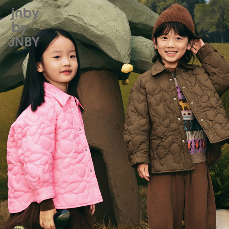 亲子装江南布衣童装冬季衬衫式羽绒服轻薄男女童儿童jnbybyjn