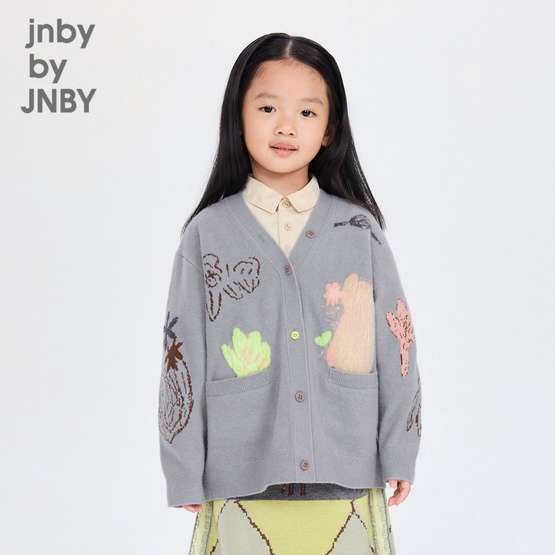江南布衣童装羊毛混纺H型毛衫外套秋冬男女童儿童jnbybyjnb