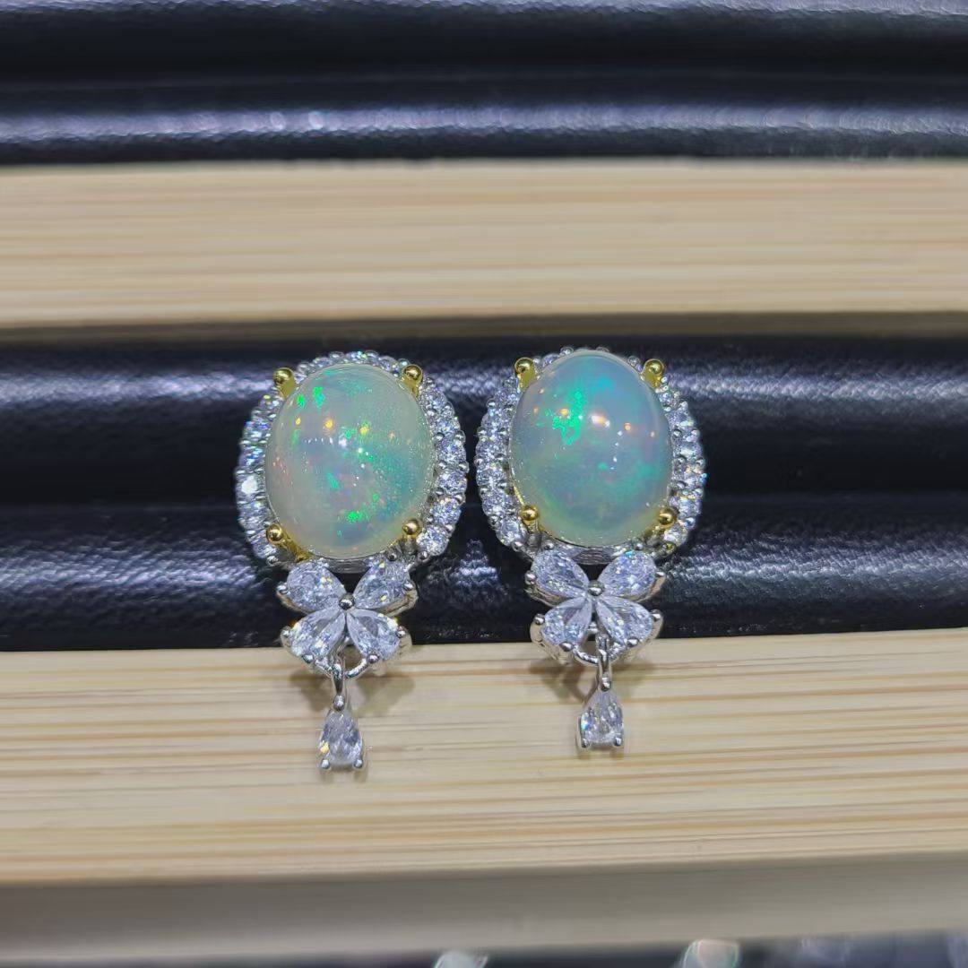 天然欧泊耳坠气球款重量3.69克拉8*10mm925银镶纯天然颜色无染色,饰品/流行首饰/时尚饰品新,耳环,淘宝优惠券,粉丝福利购,淘宝优惠卷