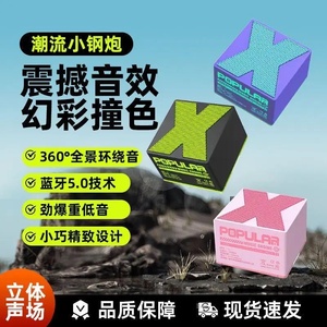 迷你音响户外便携式金属无线蓝牙小钢炮TWS串联大音量音响高音质