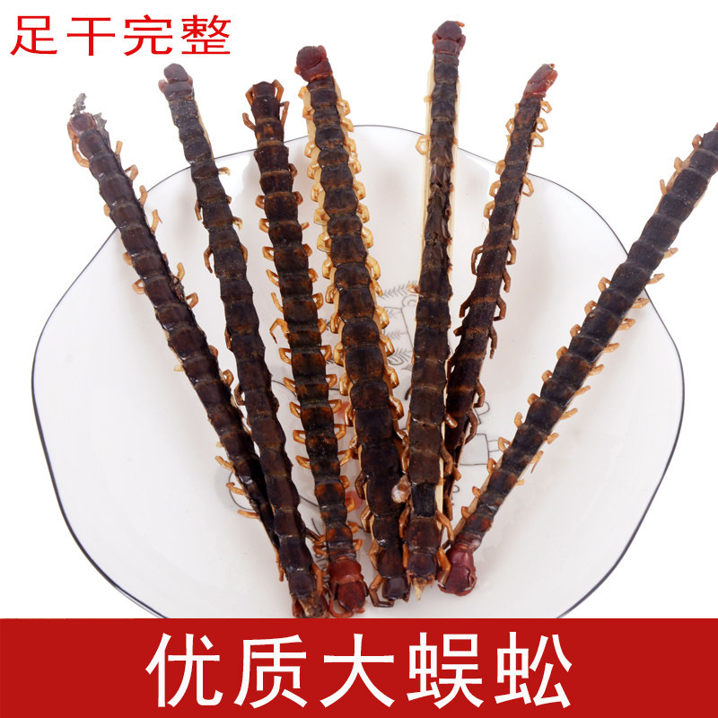 蜈蚣中药材国产红头蜈蚣干长蜈蚣干另有全蝎子地龙水蛭土元土鳖虫