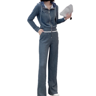 休闲时尚港风卫衣运动套装女秋冬季2025年新款复古洋气时髦两件套