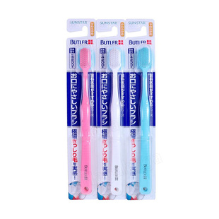 海淘 Sunstar Butler牙刷 宽幅大刷头浓密纤细软毛温和高效6支/盒