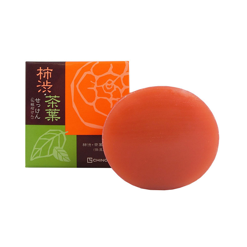 海淘 地之鹽社Chinoshiosya 柿油茶葉清潔皂 潔面沐浴含紅粘土80g