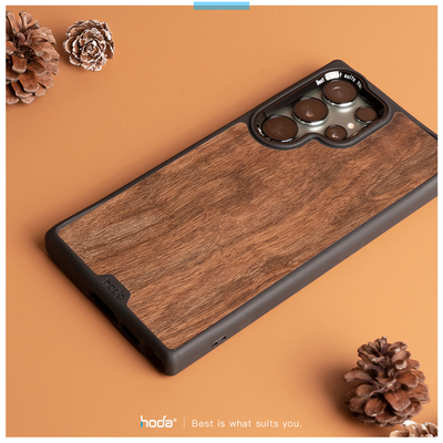 hoda好贴适用三星Samsung Galaxy S25Ultra核桃木手机壳MagSafe磁吸附幻石军规保护壳抗冲击凯拉芙复古全包套