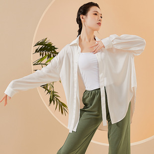 长衫 现代舞衬衣舞蹈练功服宽松上衣男女同款 训练服古典舞演出服装