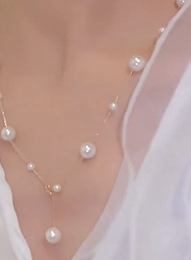 满天星珍珠项链女轻奢小众高级感