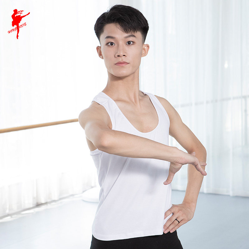 舞蹈男背心基训练功背心