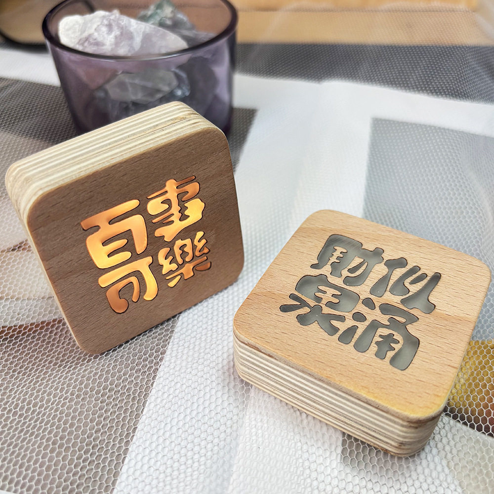 石头灯皂石木质冰箱贴小夜灯新品文创磁吸木头小夜灯礼品旅游纪念